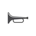 Simple icon of horn Royalty Free Stock Photo