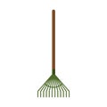 Simple icon for lawn rake. Vector illustration.