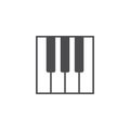 Simple icon of piano