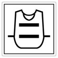 Simple Icon of Protective Vest for Safety Use Royalty Free Stock Photo
