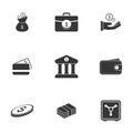 Simple icon set related to Money. White background