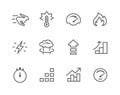 Simple Icon set related to Performance