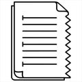 Simple icon of a stack of lined paper with checkboxes Royalty Free Stock Photo