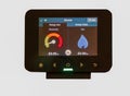 Simple, illuminated, black smart meter Royalty Free Stock Photo