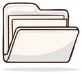 Simple illustrated file folder holding paperwork for office organization Royalty Free Stock Photo