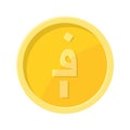 Simple illustration of Afghani coin Concept of internet currency