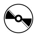 Simple illustration of compact disk or hard drive disc Personal computer component icon Royalty Free Stock Photo