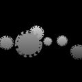 Simple illustration of Corona virus cell - the new normal Royalty Free Stock Photo