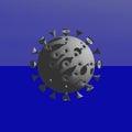 Simple illustration of Corona virus cell - the new normal Royalty Free Stock Photo