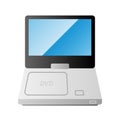 Simple illustration _ dvd, player, portable, screen Royalty Free Stock Photo