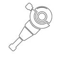 Simple illustration of electric angle grinder vector icon Royalty Free Stock Photo