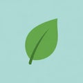 The leaf is stylized with smooth edges and a flat solid color suggesting a Royalty Free Stock Photo