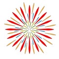 Simple illustration of firework icon Concept for Christmas holiday Royalty Free Stock Photo