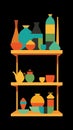 Still life handicrafts Home supplies color block supplies illustration