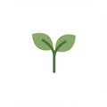 SiSimple illustration of a green sprout with two leaves and a stem. The design is mple illustration of a green sprout with two lea Royalty Free Stock Photo