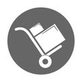 Simple illustration handcart icon for web Concept of work tools