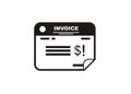 Invoice sheet. Simple illustration in black and white.
