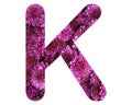Simple illustration of a K letter isolated on a white background