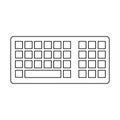 Simple illustration of keyboard Personal computer component icon