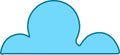 A simple illustration of a light-blue cumulus cloud Royalty Free Stock Photo