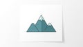 The central peak is the tallest featuring a white snow capped tip Royalty Free Stock Photo