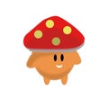 a simple illustration of the mushroom in cartoon design Royalty Free Stock Photo