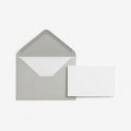 A simple illustration of an open envelope with a corner of paper visible Royalty Free Stock Photo
