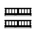 Simple illustration of RAM Personal computer component icon Royalty Free Stock Photo