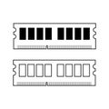 Simple illustration of RAM Personal computer component icon Royalty Free Stock Photo