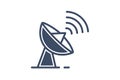 Satellite Dish Antenna Icon Wireless Communication Technology