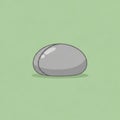 Pebble casts a slight shadow emphasizing its rounded shape and Royalty Free Stock Photo