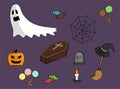 Simple Illustration of Some Elements of Halloween