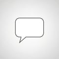 A simple illustration of a speech bubble on a gray gradient background. The speech Royalty Free Stock Photo