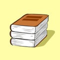 Simple illustration of stacked books