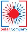 Sun and solar company logo