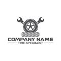 Interest logo of tire shop Royalty Free Stock Photo