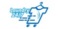 Wash machine laundry room logo