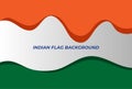 Simple Indian Wave National Flag Color Background