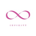 Simple Infinity symbol pink Royalty Free Stock Photo