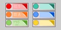 Simple infographics set of colorful buttons