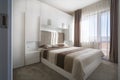 Simple white bedroom Royalty Free Stock Photo