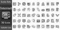 Simple internet icons set Universal internet icon Royalty Free Stock Photo