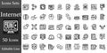 Simple internet icons set Universal internet icon