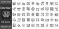 Simple internet icons set Universal internet icon