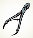 Nail clippers. Vector drawing icon Royalty Free Stock Photo