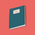 Simple Labeled Notebook Illustration Vector Isolated Element