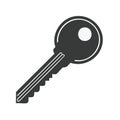 Simple Isolated Key Illustration Safety and Security Lock Key Silhouette Vector Illustration Icon for Access Royalty Free Stock Photo