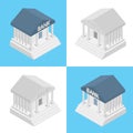 Simple isometric flat bank vector set