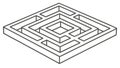 Simple Isometric Square Maze Puzzle Vector Illustration, vector design Generative AI Royalty Free Stock Photo