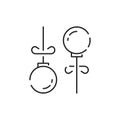 Simple Jewelry Related Vector Line Icon. Earrings, Body Cross, Engagement Ring and more. Gold, diamond, luxury, fashion